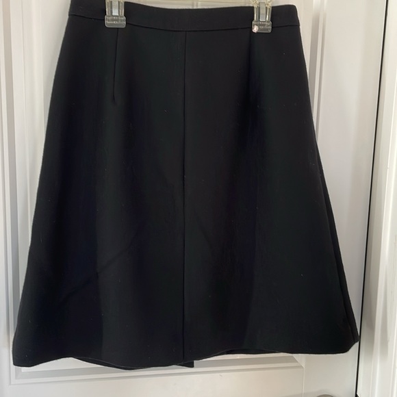 J. Crew black wool button skirt • Size 2 - Picture 2 of 3
